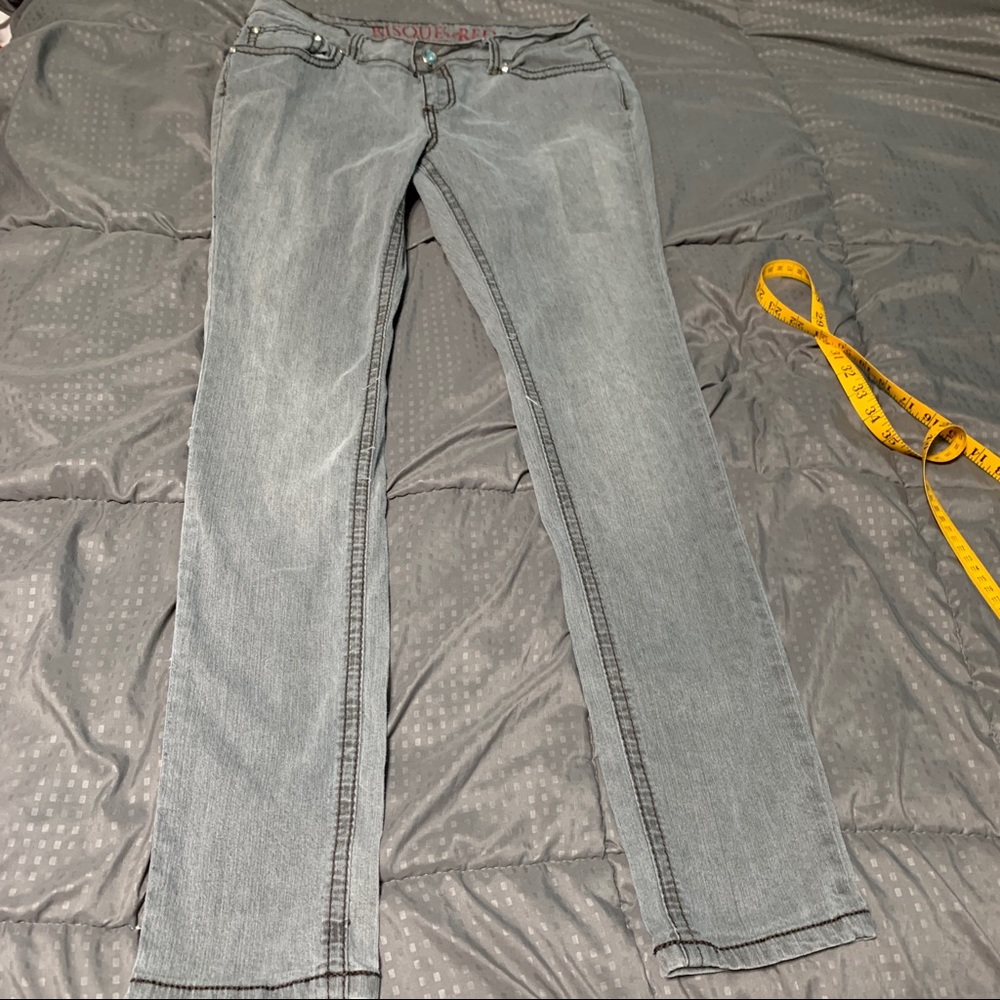 Risqué red denim company gray jeans 14W 14